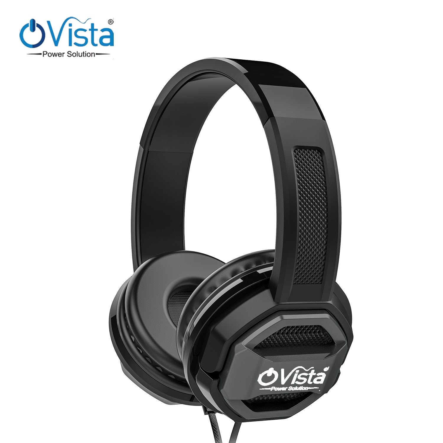 Ovista Bass heads Pro Wired Headphones with 40Mm Drivers, Lightweight Foldable Design, Over Ear, Adjustable Headband with 3.5mm Jack, Built in Microphone for Calling, 1.5 Meter Cable, Soft Ear Cushion