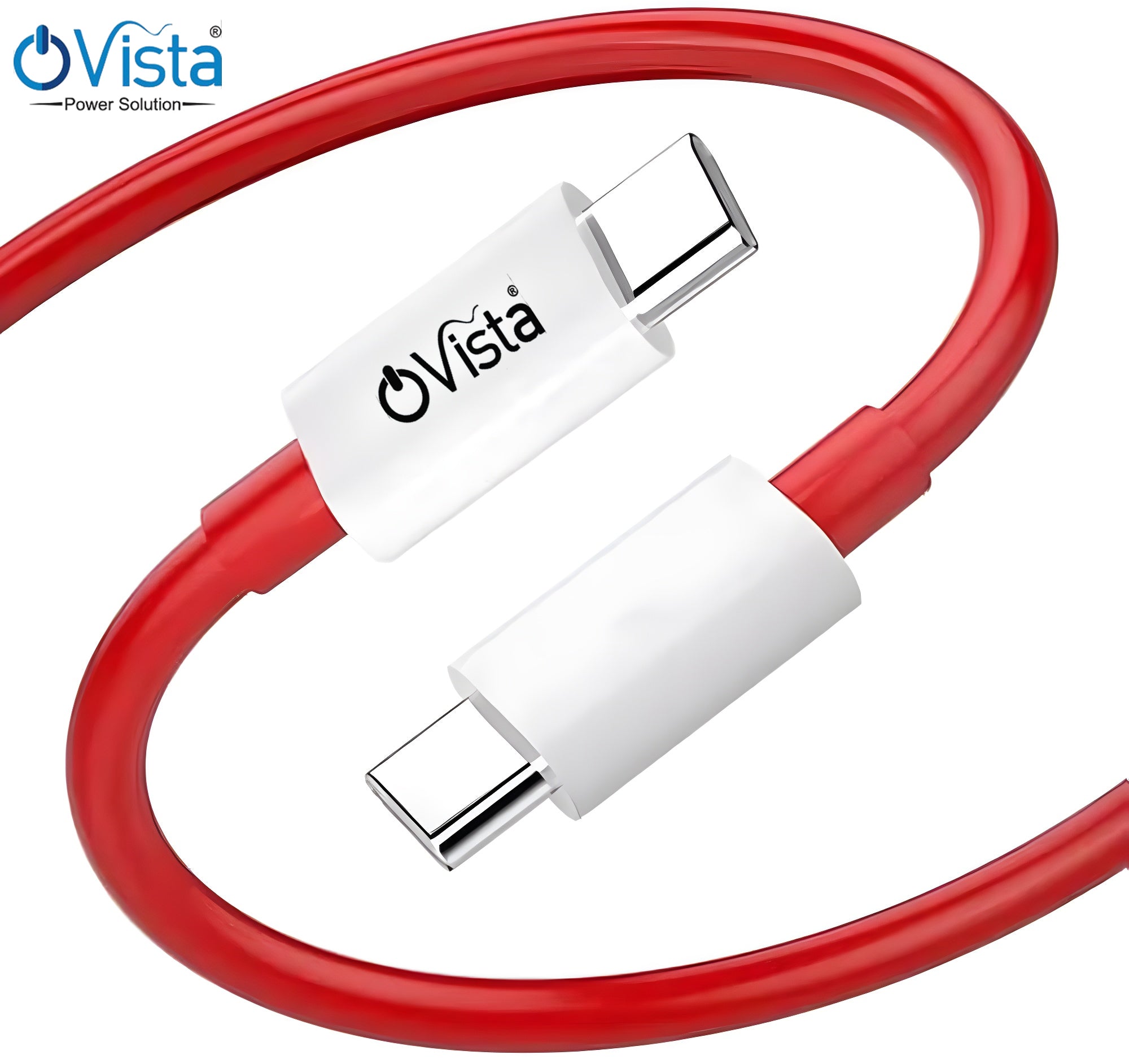 Ovista Unbreakable 60W Fast Charging 1.5M Braided Type C to Type C Cable for Smartphones iPhone 15 series, iPad, Samsung Galaxy, One Plus 8T/ 9/ 9R/ 9 pro/ 9RT/ 10R/ Nord & other Type C Devices, Tablets, Laptops 480Mbps Data Sync