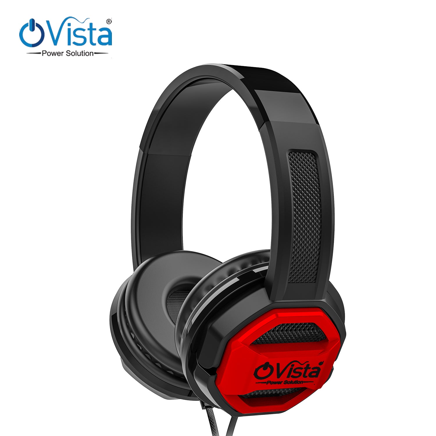 Ovista Bass heads Pro Wired Headphones with 40Mm Drivers, Lightweight Foldable Design, Over Ear, Adjustable Headband with 3.5mm Jack, Built in Microphone for Calling, 1.5 Meter Cable, Soft Ear Cushion