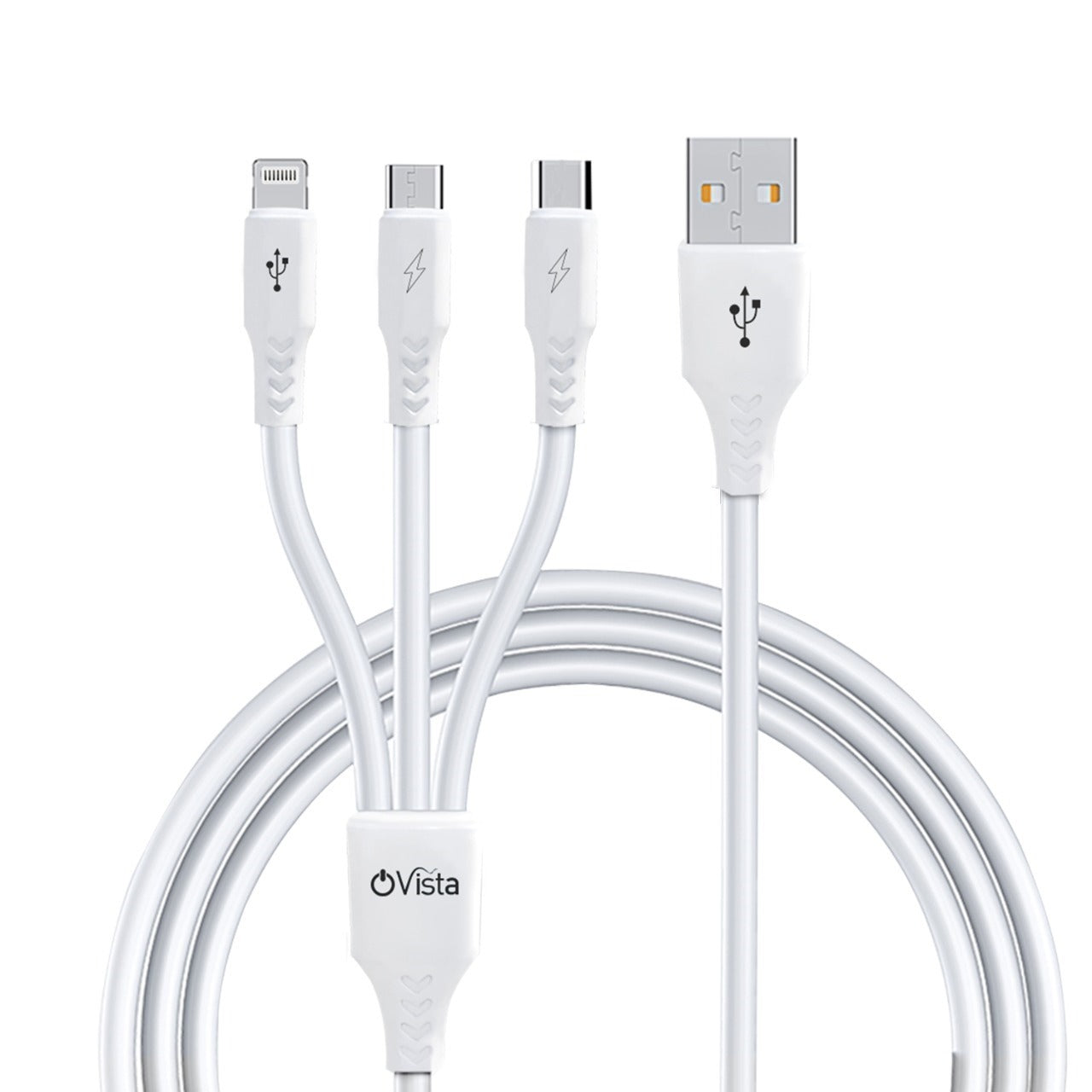 Ovista Tangle-free, Sturdy Micro USB Cable with 4.5A Fast Charging & 480mbps Data Transmission, 10000+ Bends Lifespan & Extended 1.5m Length (OVDM009)