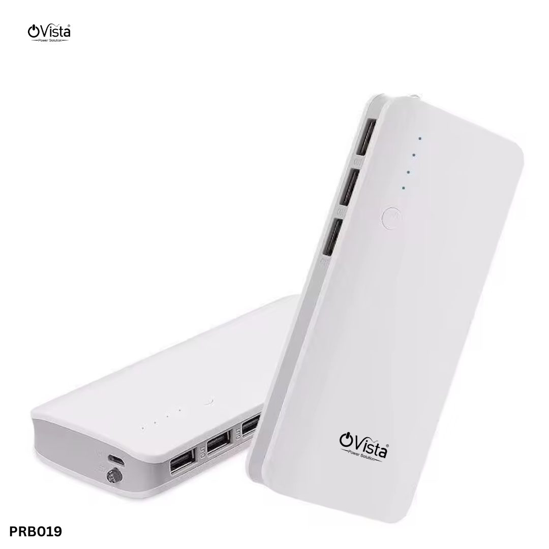 Ovista 10000mAh Power Bank - Portable Mobile Charger with 2.1A Output, 3 USB Ports (PRB019)