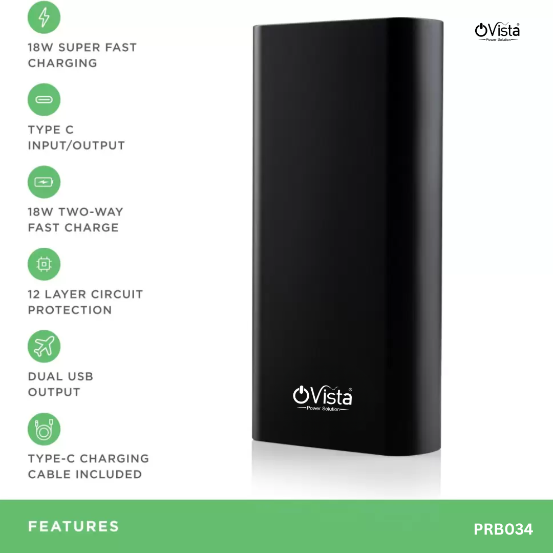 Ovista 20000Mah Power Bank Mobile Portable Charging Bank