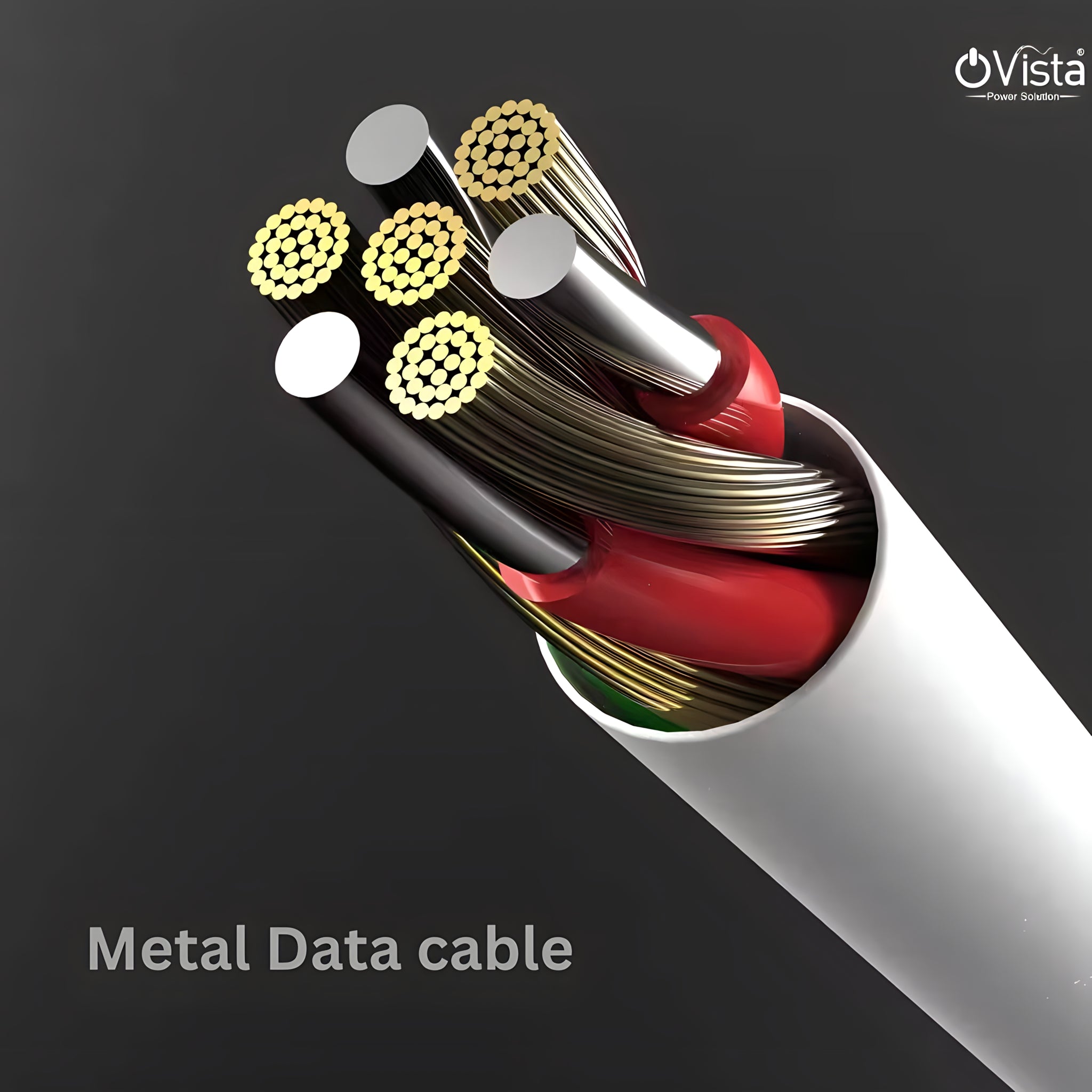 ovista USB Type-C Turbo Data Cable, 120W Fast Charging, High-Speed Data Transfer, Durable, High Strength 1M  (ovdm011)