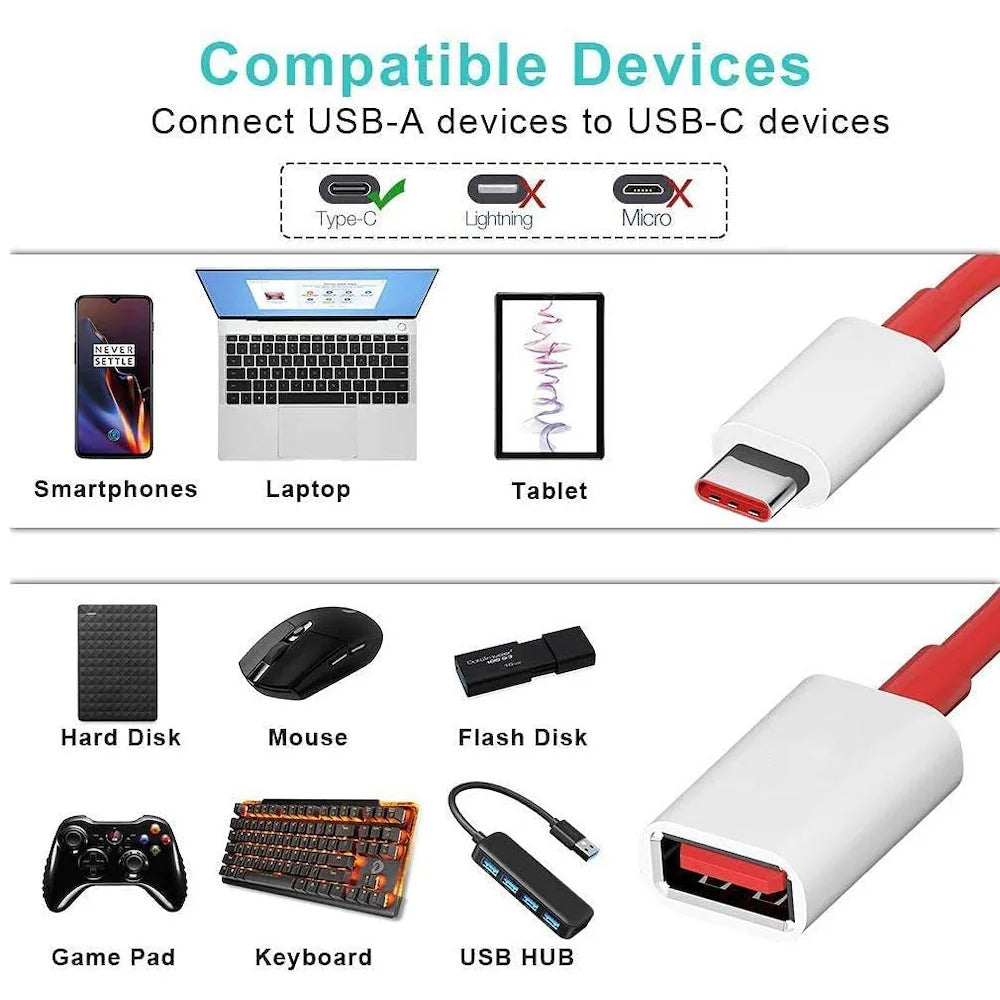 High-Speed USB-C to USB Adapter - Ovista for On-The-Go Connectivity