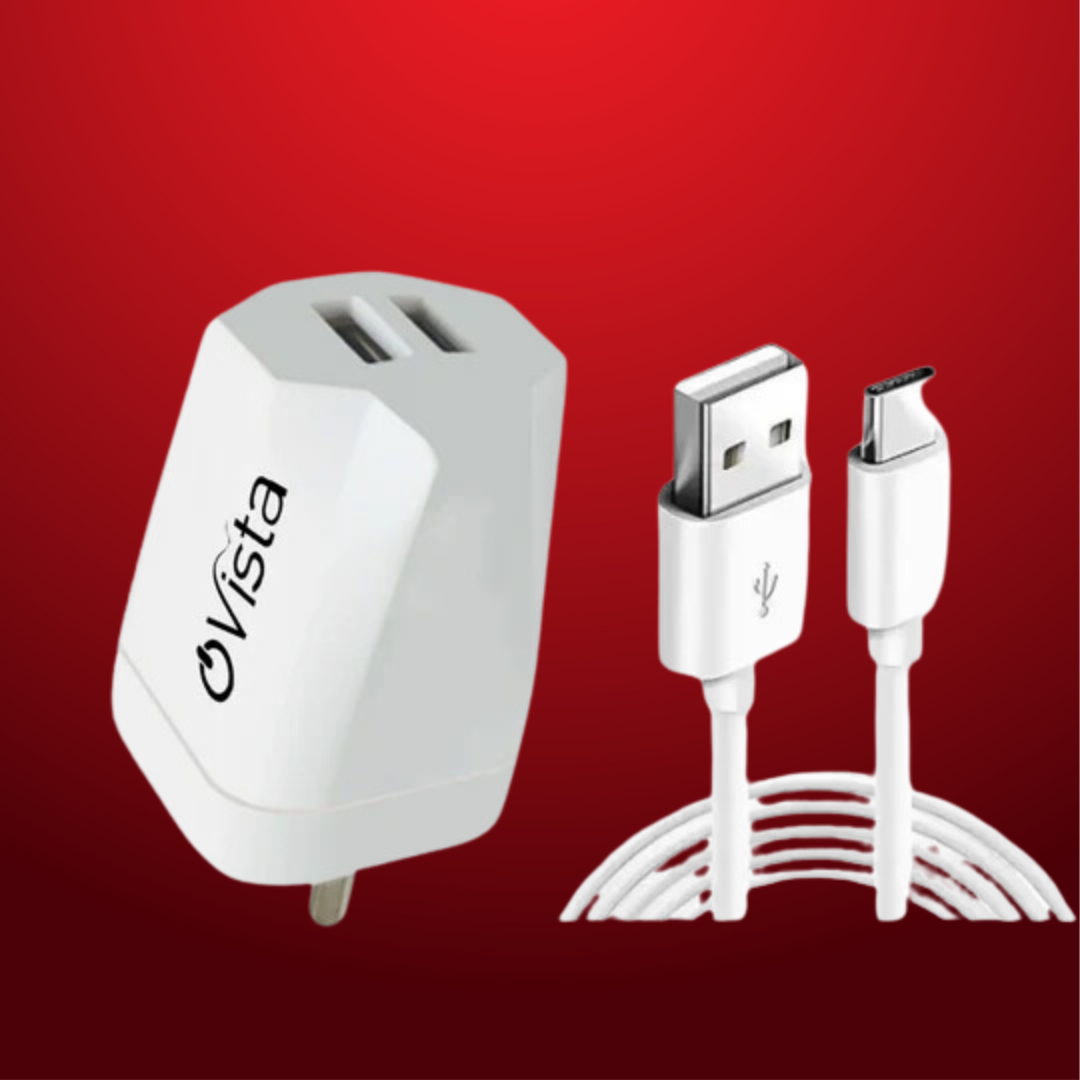 Ovista 3.1Amp Mobile Charging Adapter with Type-C Data Cable (CTYDH-001)