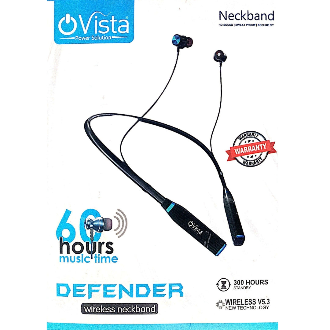 Ovista Defender Wireless Neckband with 60H Music Time and HD Sound