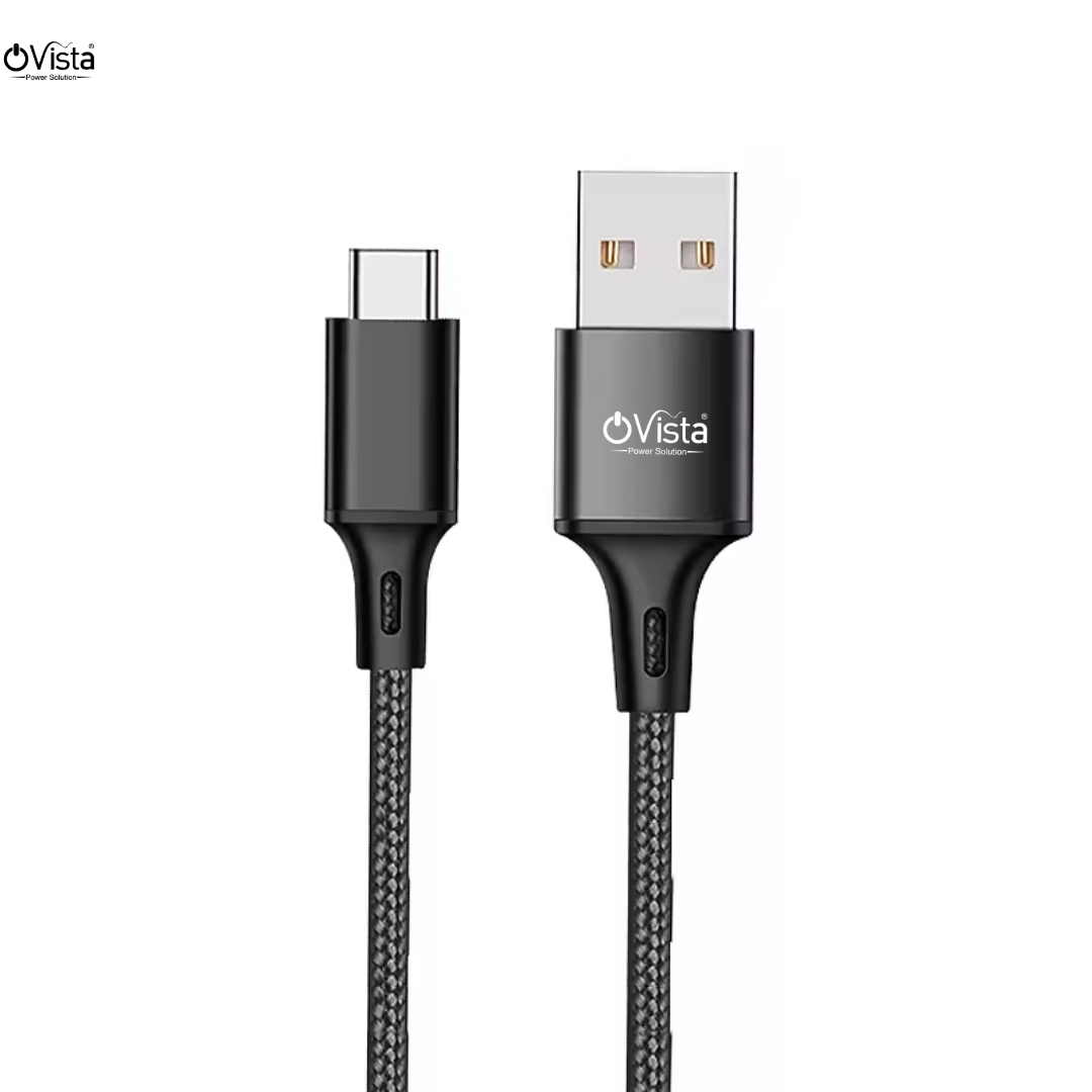 ovista 3.1amp fast Charging data Cable USB to Type C Warp Charger SuperVooc/Dash Fast Charging & Data Sync Cable  (ovdm005)