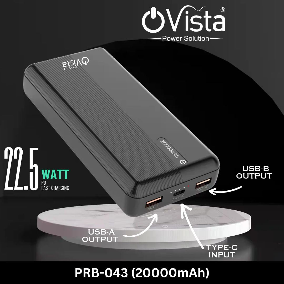 Ovista PRB-043 10000mAh Power Bank with 22.5W Fast Charging