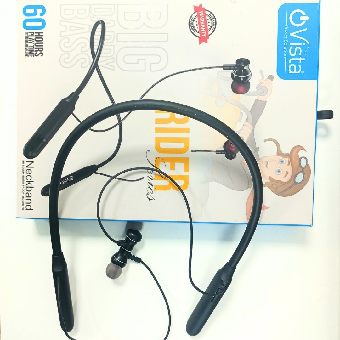 Ovista Rider Peries Neckband with 60H Playtime and Rich HD Sound