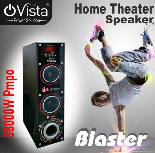 Ovista Blaster 28000 Watt Wireless Bluetooth Tower Speaker (Black)